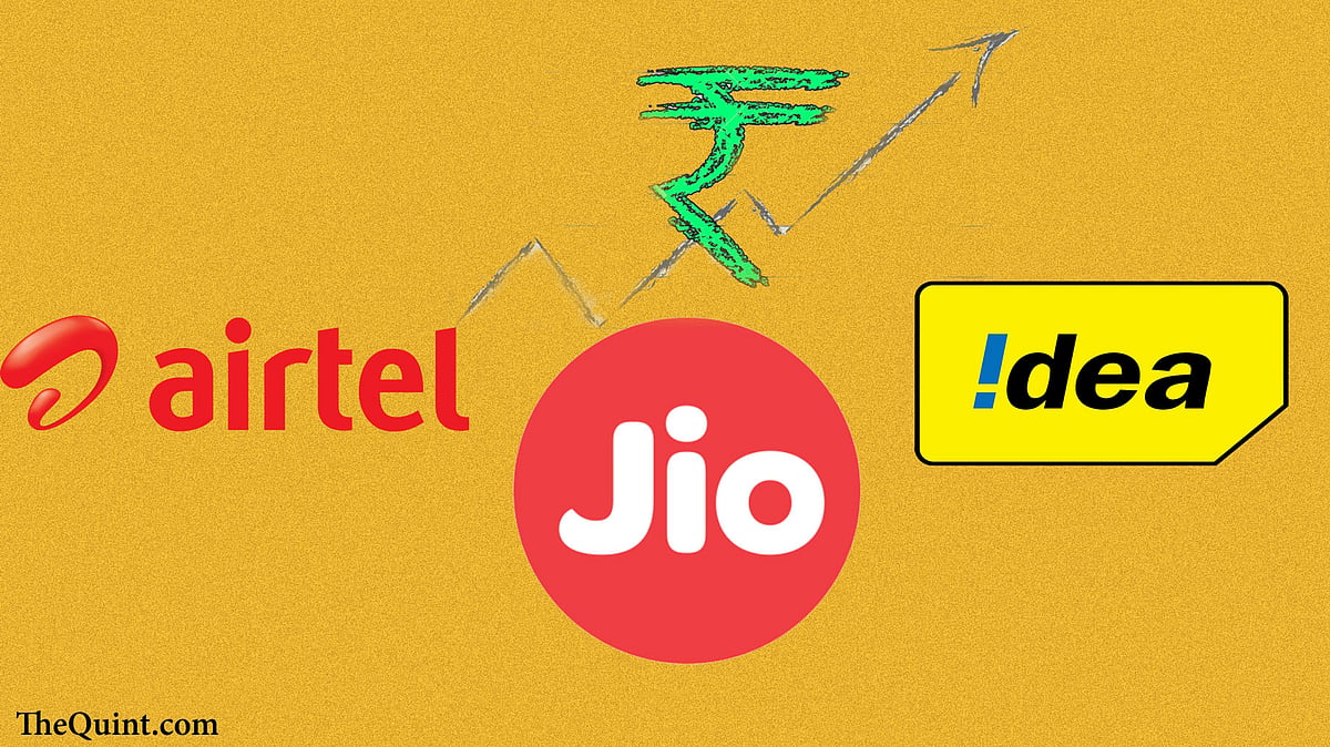 Bharti Airtel lost approximately Rs 9,800 crore and Idea lost roughly Rs 2,450 crore of market cap. (Photo: The Quint)