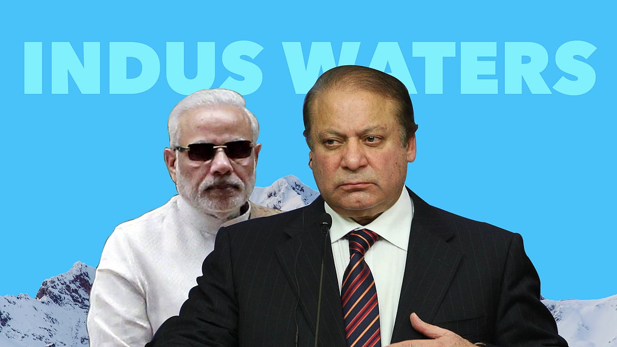 Pakistan is worried that India may hamper the flow of the important rivers to the country. Will it happen? (Design: <b>TheQuint</b>)