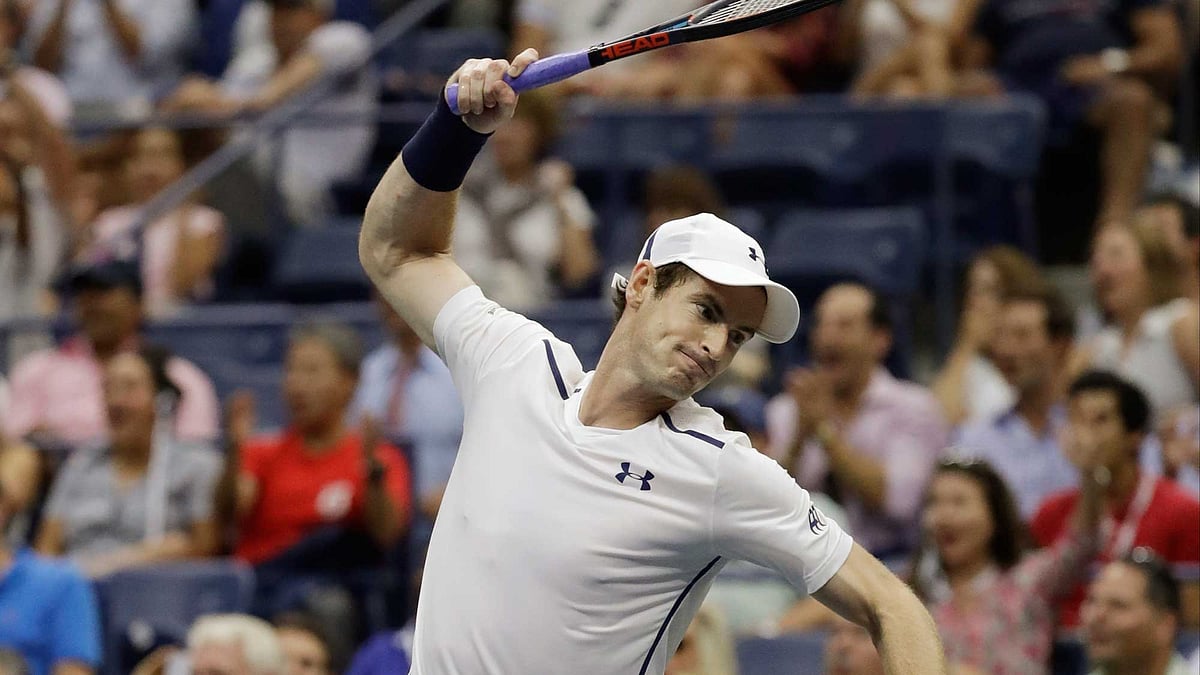 Andy Murray, of the United Kingdom, reacts during the fifth set of his match with Kei Nishikori. (Photo: AP)
