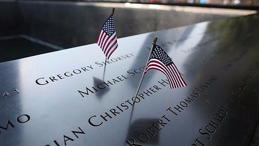 American flags placed at the National September 11 Memorial. (Photo: AP)