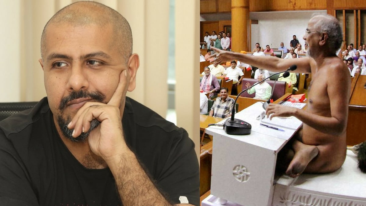 Vishal Dadlani and Jain Muni Tarun &nbsp;Sagar. (Photo: IANS/ PTI)