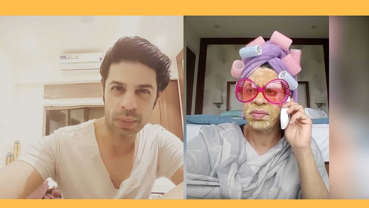 Ssumier Pasricha and his alter-ego Pammi aunty. 