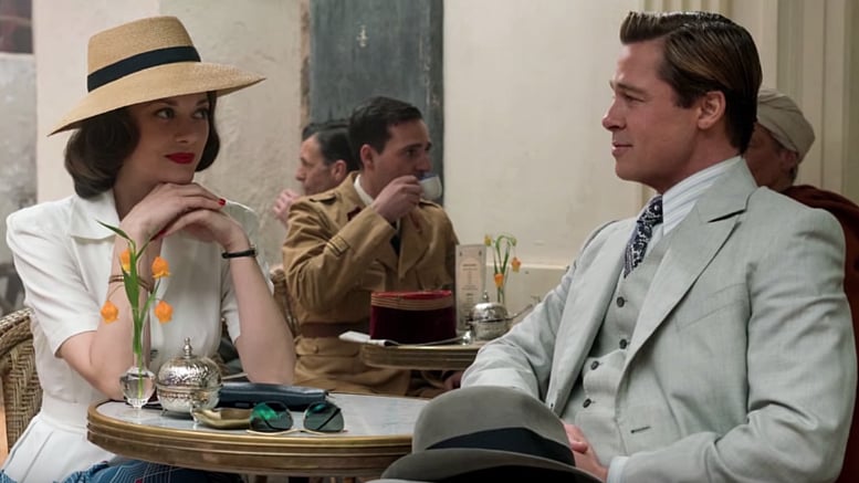 Marion Cotillard with Brad Pitt in their upcoming film <i>Allied. </i>(Screen grab from YouTube)