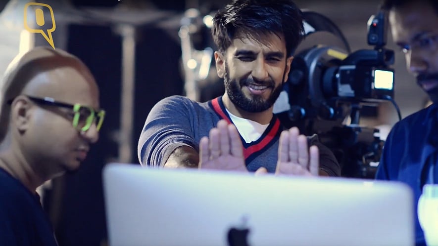 Ranveer Singh in the behind the scenes video. (Photo Courtesy: Youtube Screenshot)
