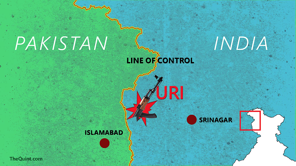 A map of the Uri camp which was attacked by JeM militants on Sunday morning. (Photo: Aaqib Raza Khan/<b>The Quint</b>)