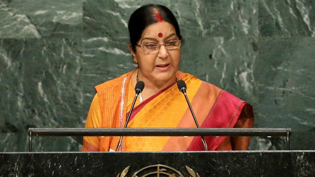 Sushma Swaraj gave a fitting reply to Nawaz Sharif at the UN General Assembly on Monday. (Photo: PTI)