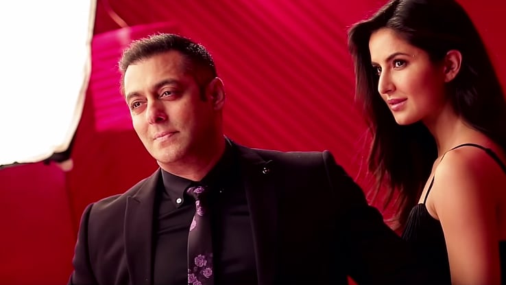 Salman Khan and Katrina Kaif in the making of a new commercial (Photo: Courtesy: YouTube)