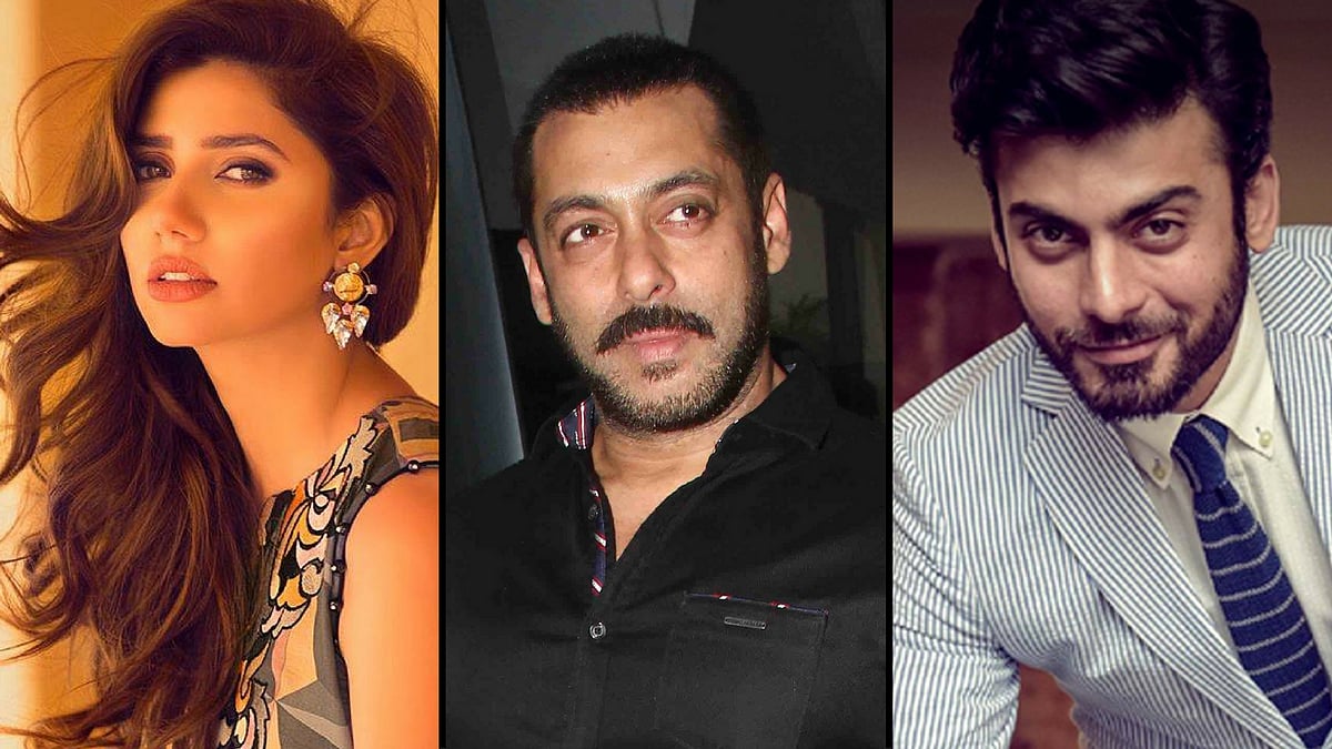Salman Khan takes a stance on the ban of Pakistani artistes like Mahira Khan and Fawad Khan. (Photo: altered by<b> The Quint</b>)