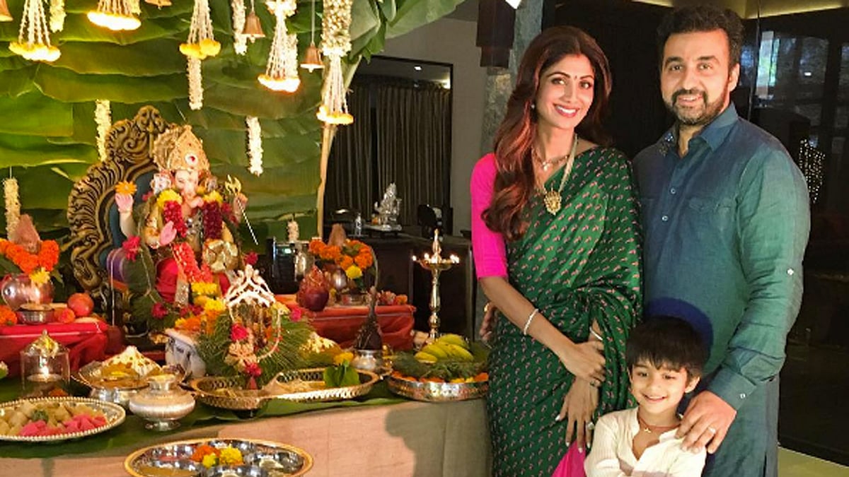 Shilpa Shetty brought home a eco-friendly Ganpati this year. (Photo courtesy: Instagram)