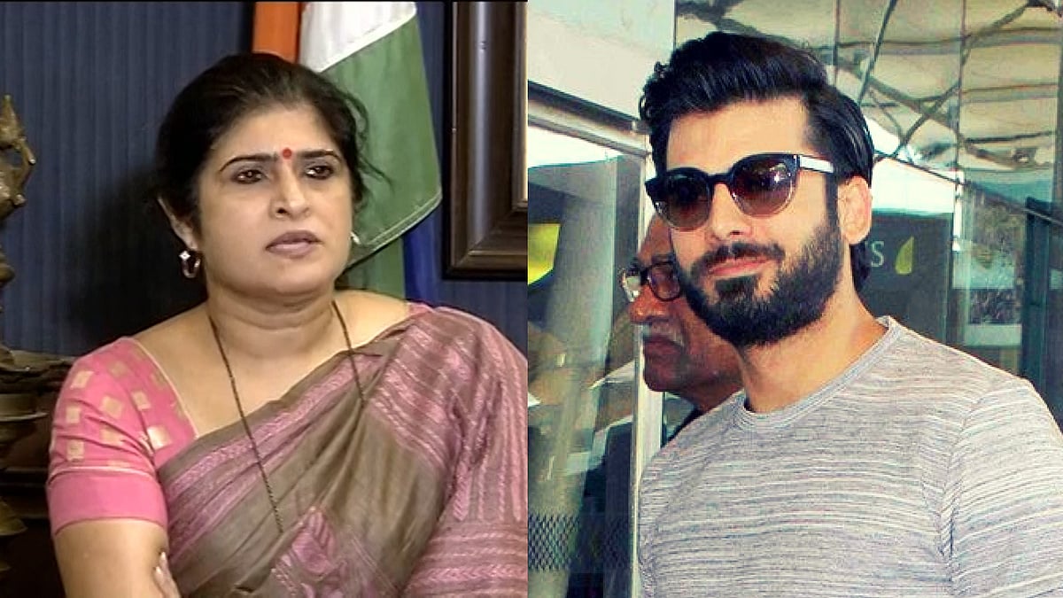 Shalini Thackeray, MNS general secretary (L), Fawad Khan, Actor (R). (Photo altered by <b>The Quint</b>)