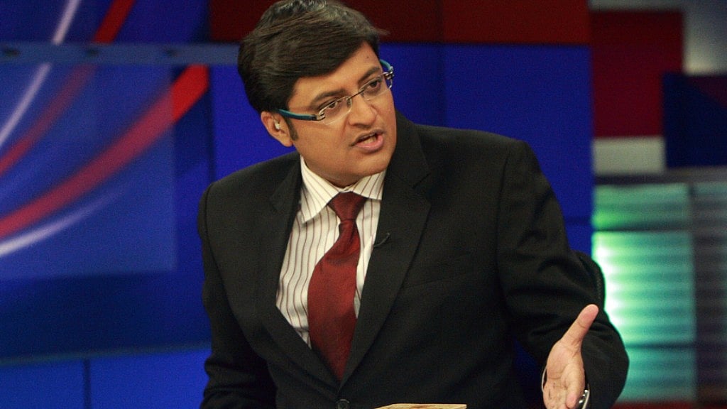 Arnab Goswami at the Times Now studio. (Photo Courtesy: Youth Ki Awaaz)