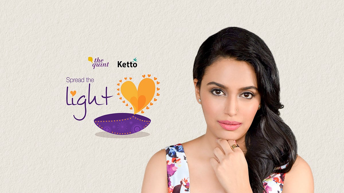 Be good, do good this Diwali, says Swara Bhaskar. (Photo: Altered by the Quint)