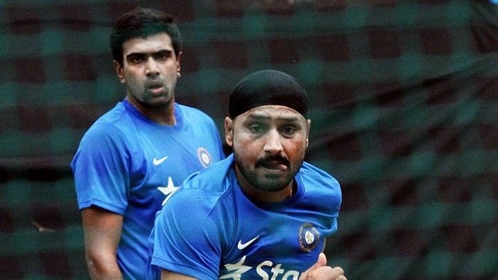 File photo of Ravichandran Ashwin and Harbhajan Singh. (Photo: IANS)