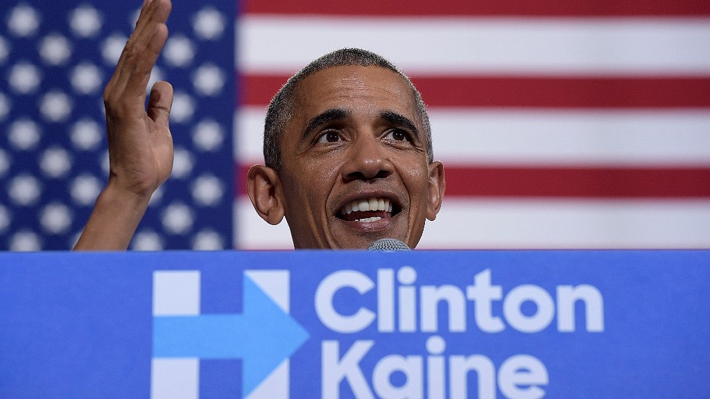 President Barack Obama speaks as he campaigns for Democratic presidential candidate Hillary Clinton at Florida Memorial University in Miami Gardens. (Photo: AP)