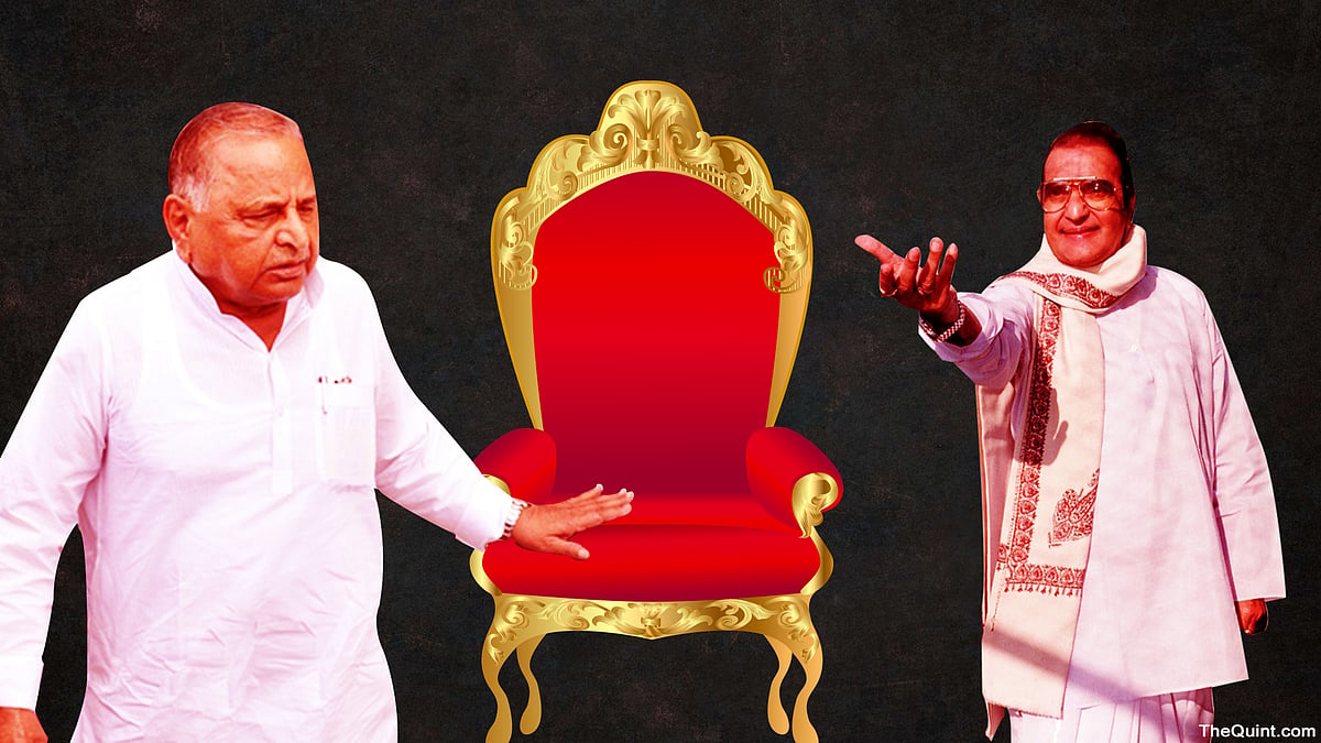Political crisis in UP is similar to Naidu-led coup in 1995 against NT Rama Rao in many ways. (Photo: Rhythm Seth/ <b>The Quint</b>)