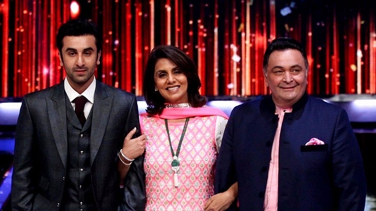 Ranbir Kapoor on<i> Jhalak Dikkhla Jaa</i> with Neetu Singh Kapoor and Rishi Kapoor.