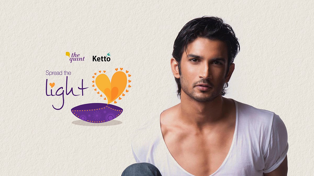 #SpreadTheLight with Sushant Singh Rajput. (Photo: Altered by The Quint)
