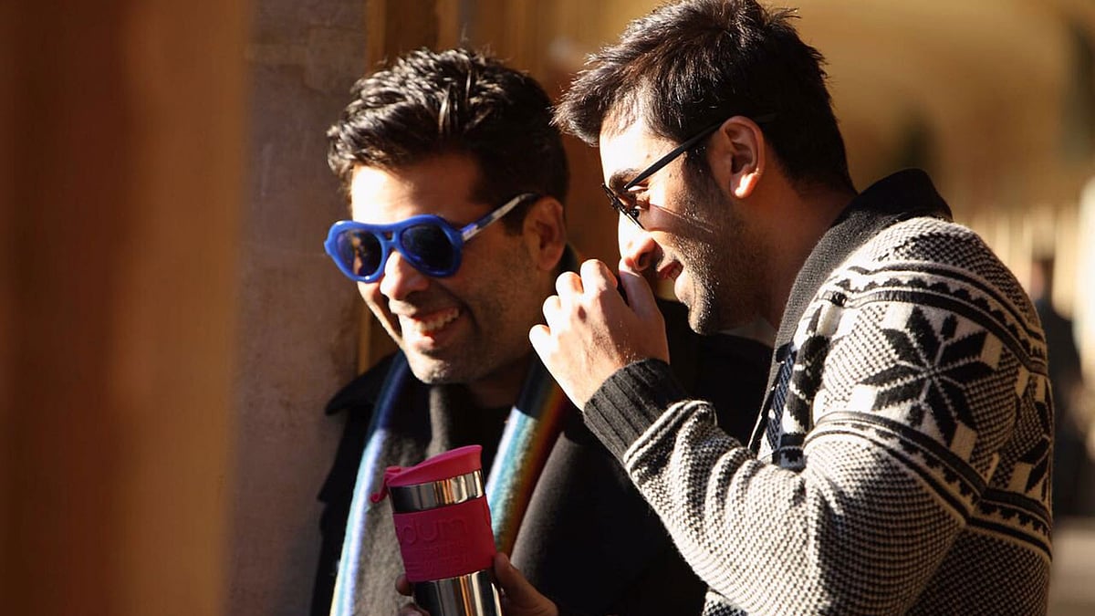 Karan Johar and Ranbir Kapoor on the sets of <i>Ae Dil Hai Mushkil. </i>