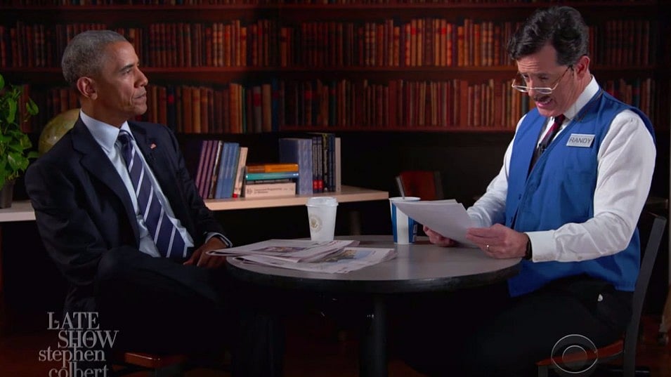 Still from Late Show with Stephen Colbert. (Photo: <a href="https://www.youtube.com/watch?v=aRQLU3IwNYs">Youtube </a>screenshot)