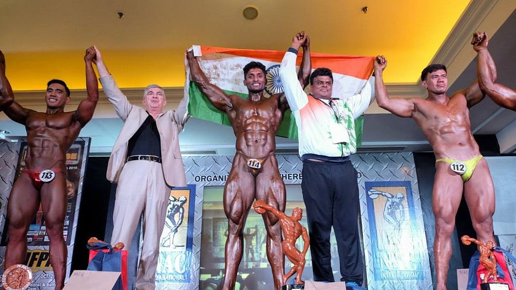 Twenty-five-year old G Balakrishna from Bengaluru crowned Mr Asia 2016. (Photo Courtesy: <a href="https://www.facebook.com/work.cebu">Work Out Cebu</a>/Facebook)