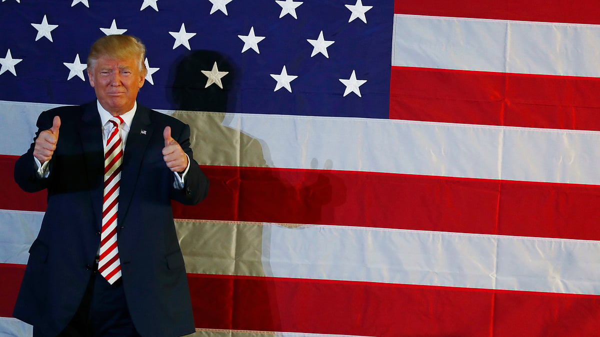 Republican presidential candidate Donald Trump gestures to supporters following a campaign rally, Tuesday, 18 October, 2016, in Colorado Springs, Colo. (Photo: AP)