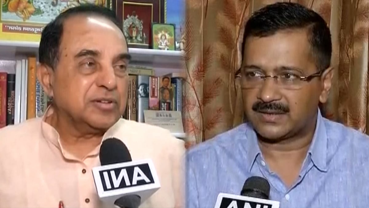BJP leader Subramanian Swamy and Delhi Chief Minister Arvind Kejriwal slam Rahul Gandhi for his ‘Khoon ki dalali’, comment (Photo: ANI screengrab)