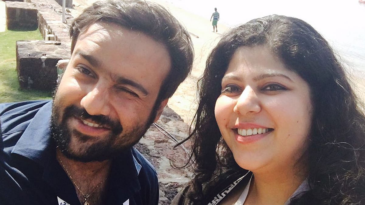 Director of <i>Haraamkhor</i>&nbsp;Shlok Sharma with <b>The Quint</b>’s Stutee Ghosh. (Photo: <b>The Quint</b>)