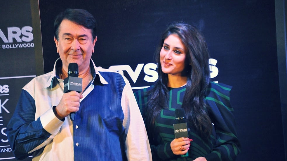 Randhir Kapoor with his daughter Kareena Kapoor. 