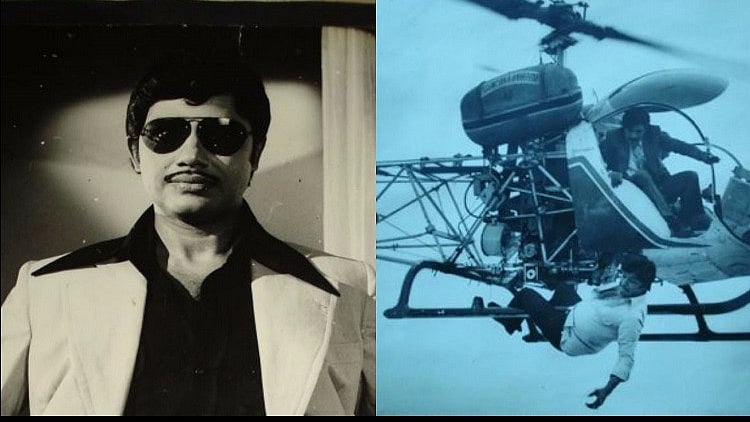 Widely recognised as Malayalam cinema’s first action hero, Jayan died in a helicopter stunt gone awry during the shooting of “Kolilakkam” on 16 November 1980. He was just 41. (Photo: The NewsMinute)