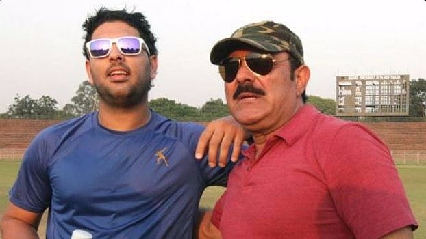 Yuvraj Singh with his father, Yograj Singh.