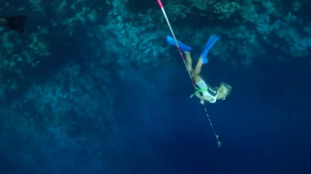 Fedor might be the youngest freediver ever (Image: AP Screengrab) 