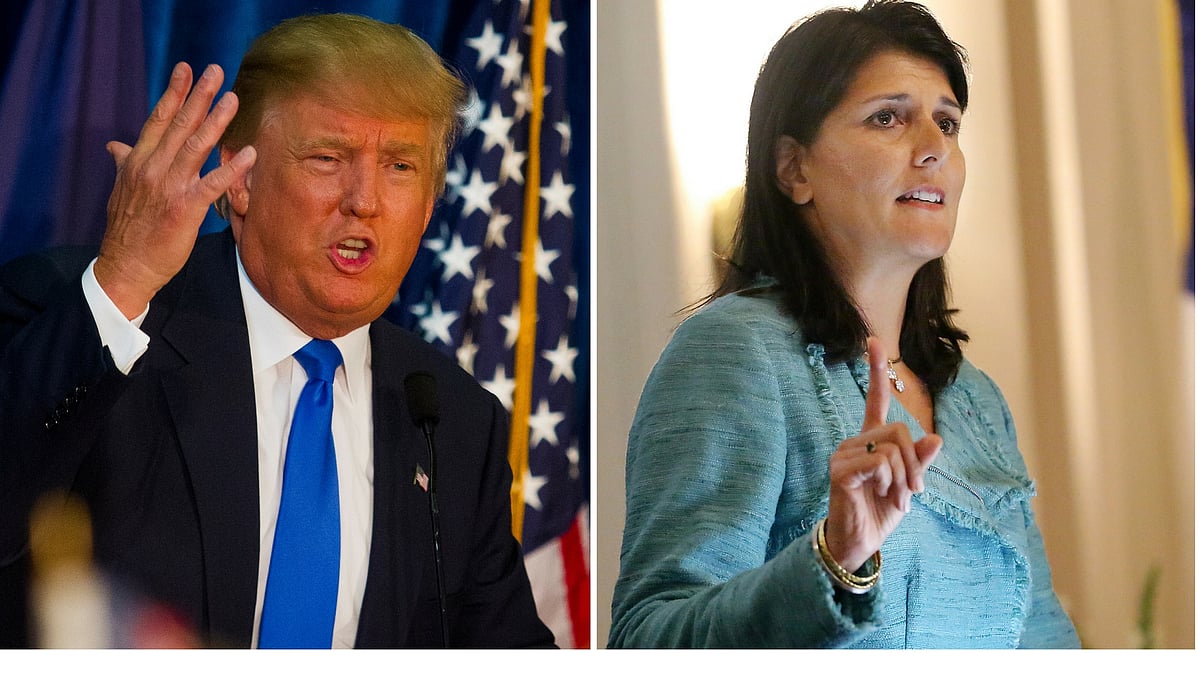 US President-elect Donald Trump and South Carolina governor Nikki Haley. (Photo: AP)