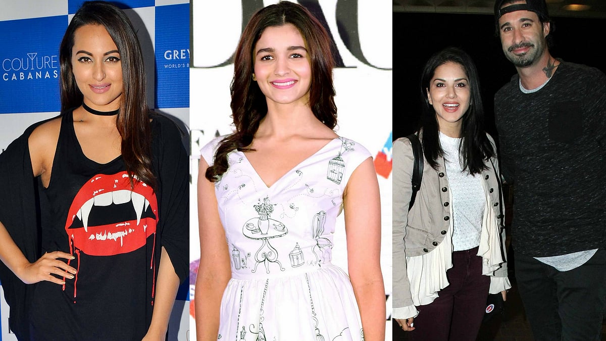 Sonakshi Sinha, Alia Bhatt, Sunny Leone and Daniel Weber. (Photo: Yogen Shah)