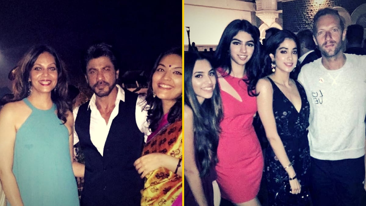 

Chris Martin and SRK at the Global Citizen India Festival. (Photo Courtesy: Twitter)