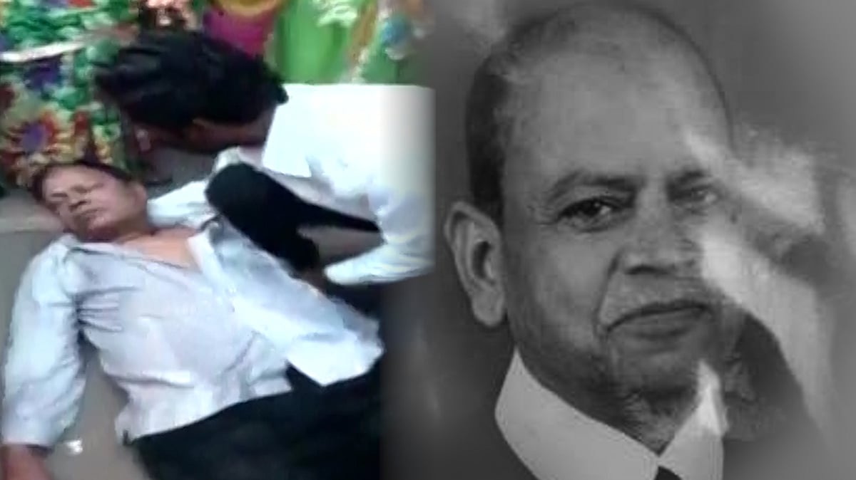 69-year-old Mansukh Darji died on Monday while waiting outside a bank. (Photo: Altered by <b>The Quint)</b>