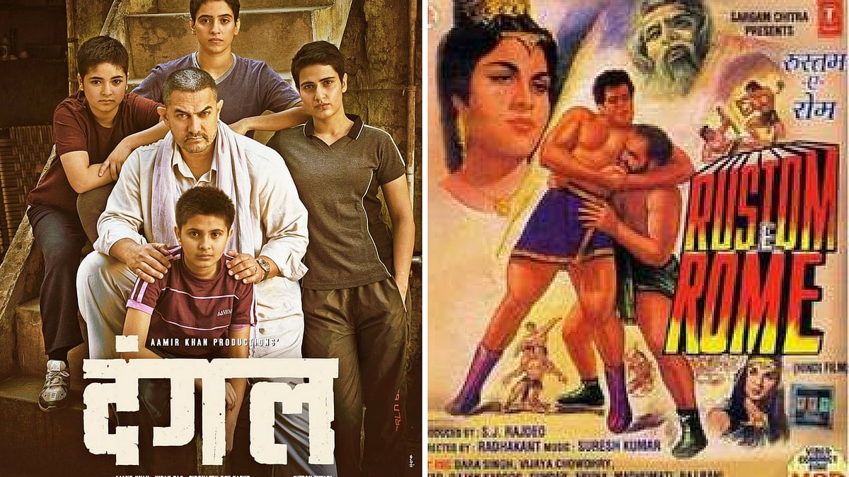 <i>Dangal</i> isn’t the first movie based on wrestling. (Photo Courtesy: Movie posters/ Altered by <b>The Quint</b>)