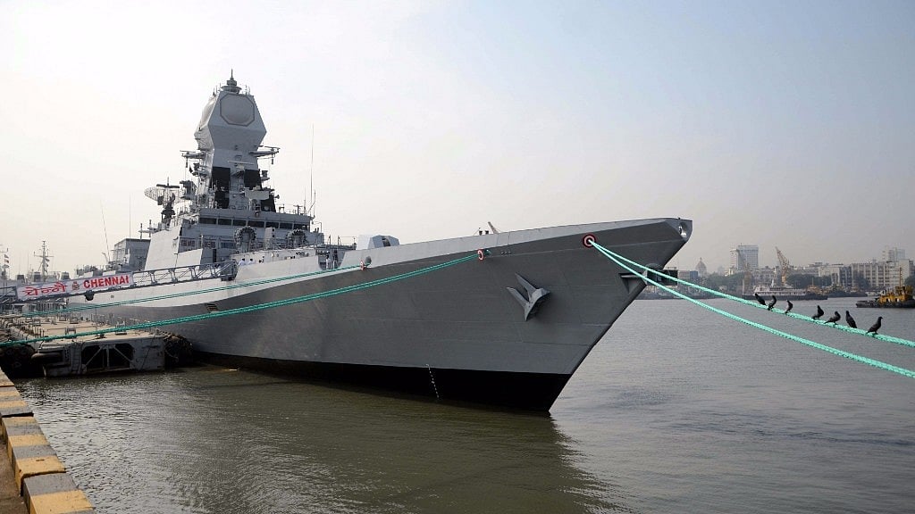 INS Chennai commissioned in Mumbai on Monday, 21 November 2016. (Photo: IANS)