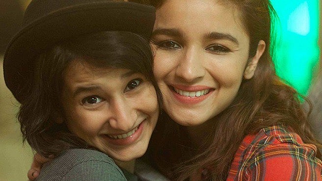 Yashaswini Dayama and Alia Bhatt in a still from <i>Dear Zindagi</i>.