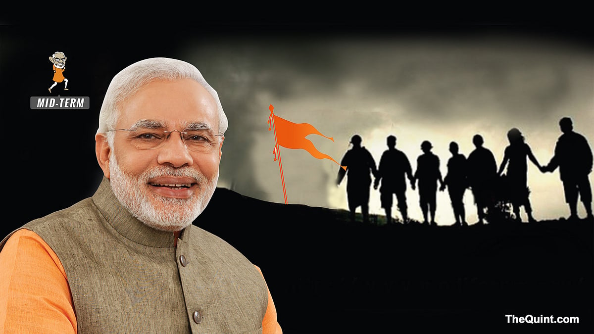Modi’s mid-term report card isn’t impressive when it comes to reassuring the minorities. (Photo: <b>The Quint</b>)