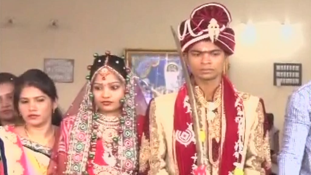 Daksha and Bharat Parmar from Surat. (Photo Courtesy: ANI Screengrab)