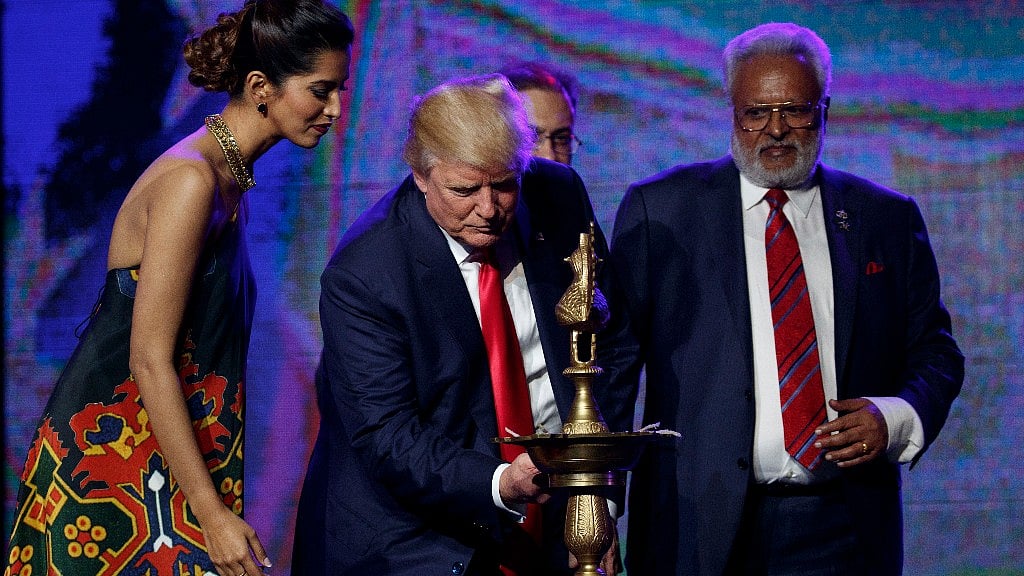 

Republican presidential candidate Donald Trump lights a diya before delivering remarks to the Republican Hindu Coalition. (Photo:AP)