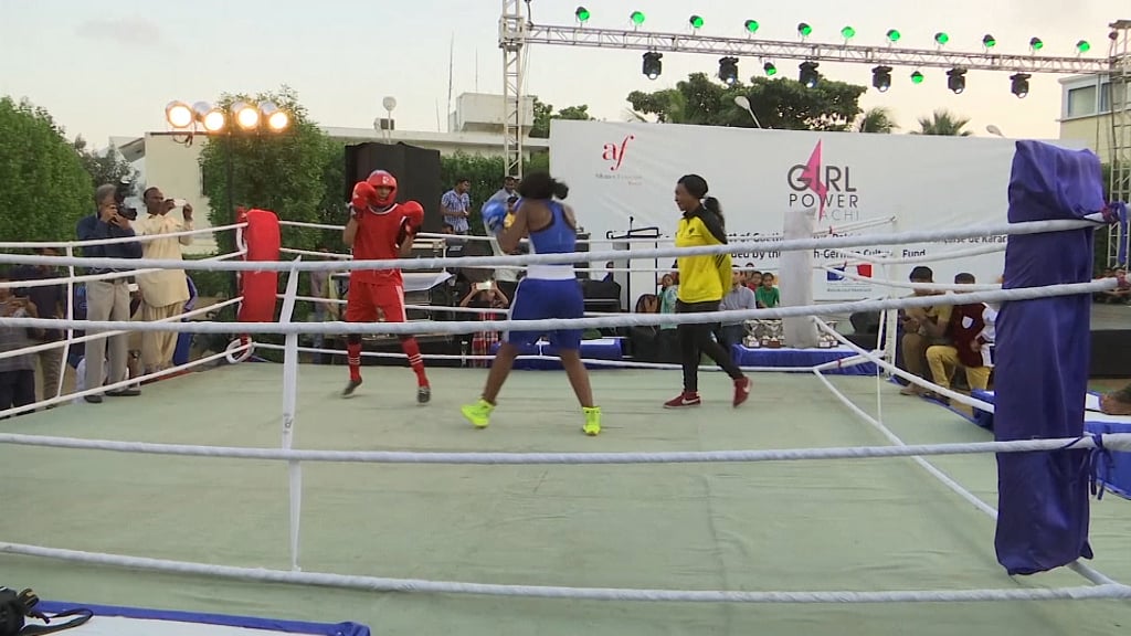Females undergo training to pursue boxing (Photo: AP screengrab)