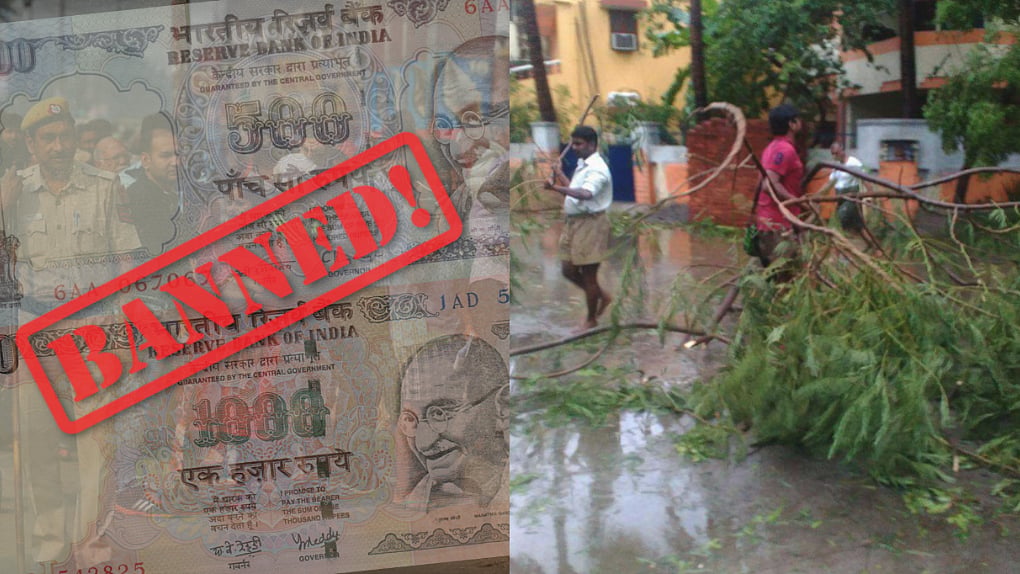 

Demonetisation along with Cyclone Vardah has made life tough for Chennaites. (Photo: <b>The Quint</b>)