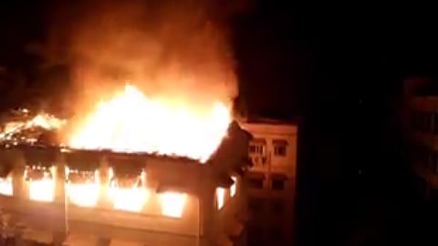 Classes will begin next week & the incident is likely to affect them as furniture, computers, books were destroyed. (Photo: <a href="https://twitter.com/Roochster">@Roochster</a>)