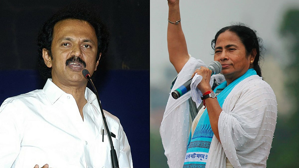 MK Stalin and Mamata Banerjee. (Photo Courtesy: The News Minute/Reuters)