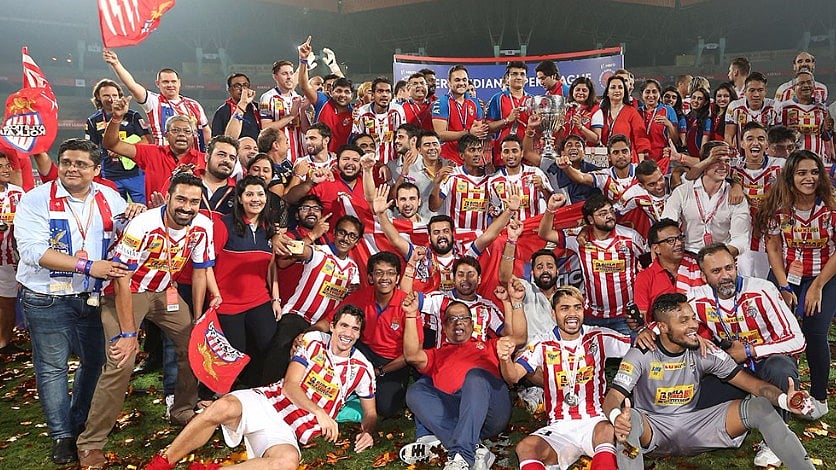Atletico de Kolkata celebrate after winning the Indian Super League on Sunday. (Photo: Indian Super League)
