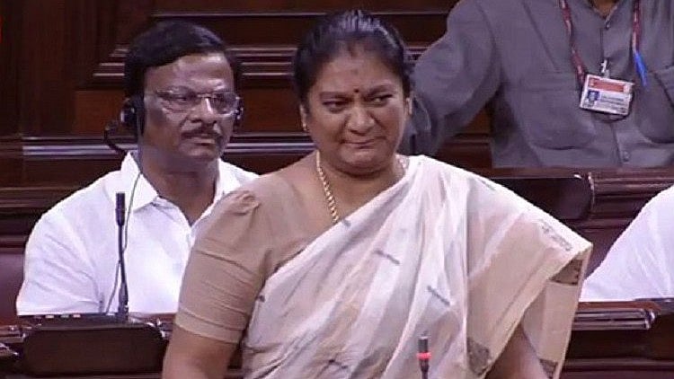 Expelled AIADMK MP Sasikala Pushpa. (Photo Courtesy: RSTV)