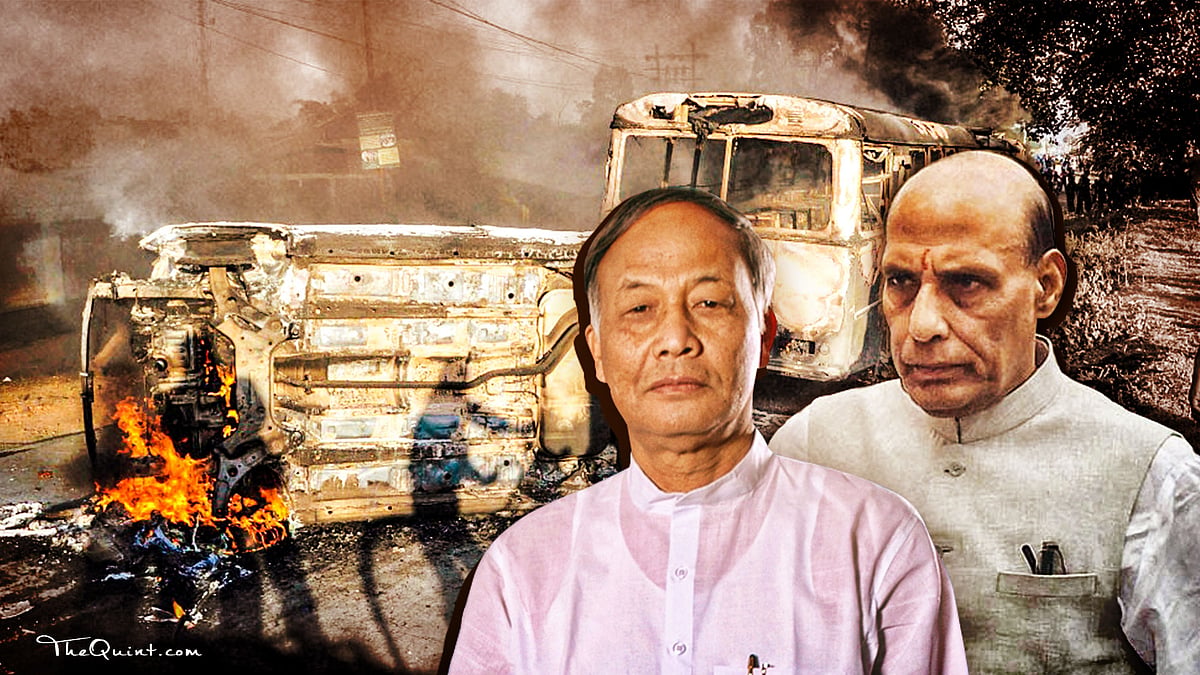 Rajnath Singh has issued a veiled threat to Manipur Chief Minister Ibobi Singh. (Photo: Lijumol Joseph/<b>The Quint</b>)