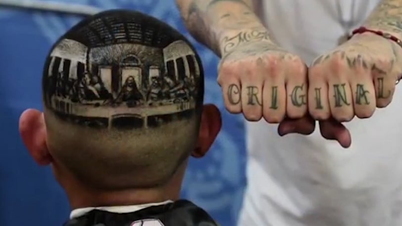 ‘The Last Supper’ hairdo (Photo: AP Screengrab)