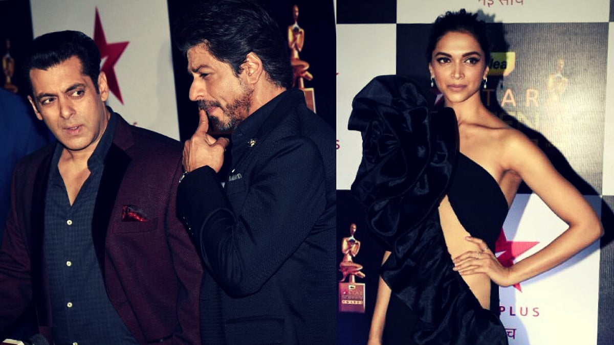 Salman Khan, Shah Rukh Khan and Deepika Padukone at the event. (Photo: Yogen Shah)